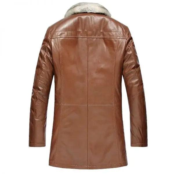 Liner Lambskin Coat 100% Genuine Leather Sheepskin Jacket Long Outerwear - Leather Loom
