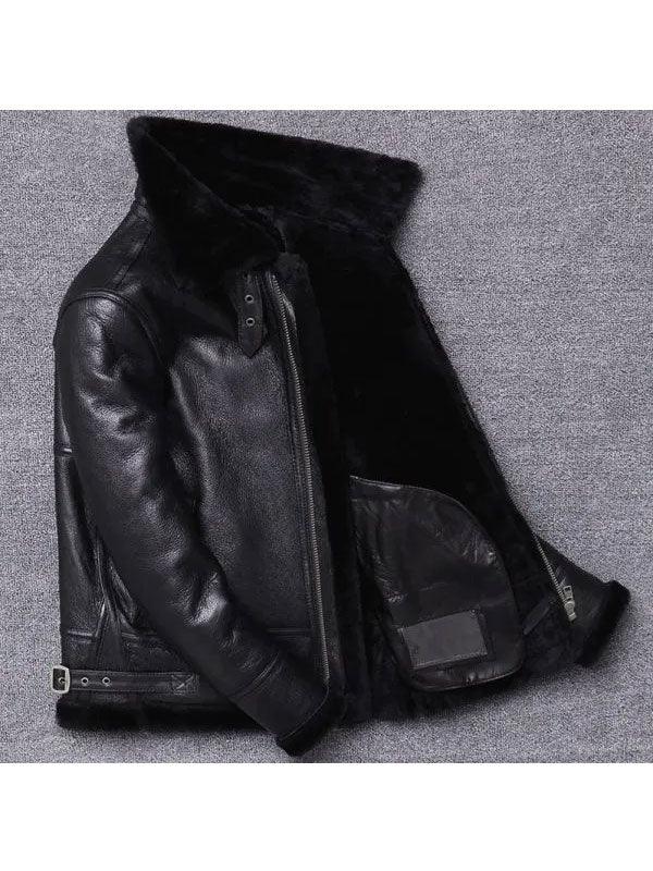 Mens Sheepskin Winter Fur Coat Jacket - Leather Loom