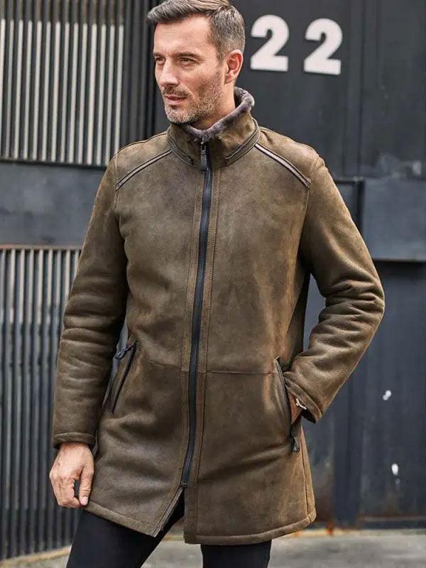 Jacket Long Trench Coat Removable Hooded Fur Outwear Warmest Winter Overcoat - Leather Loom