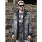Men's Hunting Leather Shearling Bomber Trench Coat - Leather Loom