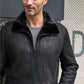 Men Black Shearling Fur Outwear Mink Overcoat Lapel Leather Jacket Coat - Leather Loom