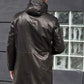 Shearling Fur Hooded Leather Trench Coat Outerwear - Leather Loom