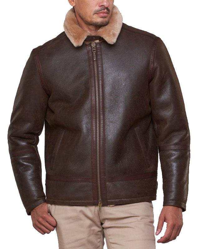 Shearling Sheepskin Bomber Jacket - Leather Loom