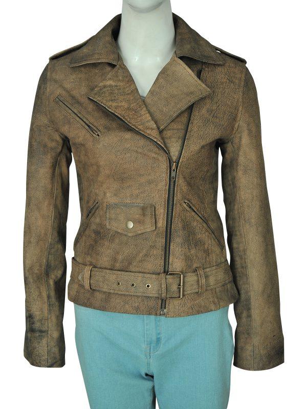 Dirty Brown Distressed Leather Jacket - Leather Loom