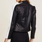 Michel Black Racer Leather Jackets - Leather Loom